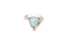 Sterling Silver 925 Blue Topaz Ring Size 7 J7