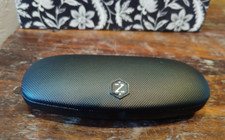 IZOD Perform X Black Hard Sided Eyeglass sunglass Case Red faux velvet interior