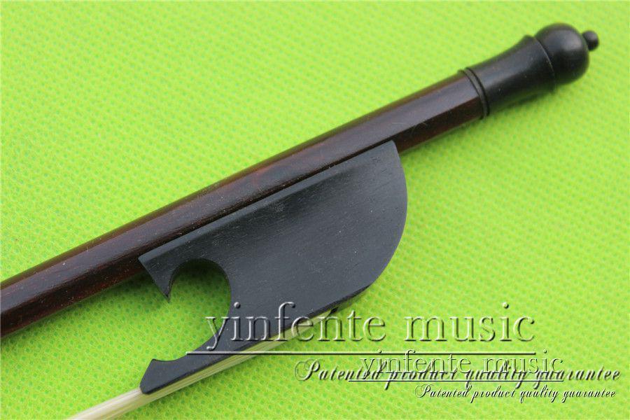 Yinfente Viola Bow Baroque Style ebony Wood Natural bow Hair Brazilwood