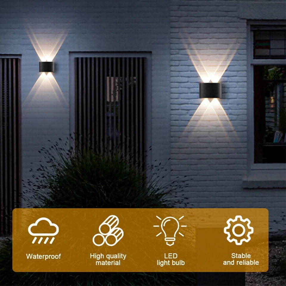 LED Wandleuchte Wandlampe Innen Außen Strahler lampe Up Down 10W 8W 6W 4W IP65 - Bild 3 von 4