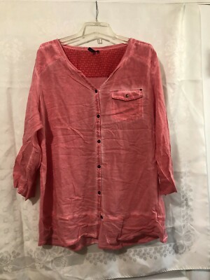 CECIL women long sleeve shirt top blouse size L, 026WLT03