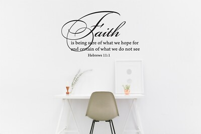 #ad Hebrews 11:1 Faith Wall Decal Inspirational Bible Verse Vinyl Sticker for Home $39.99