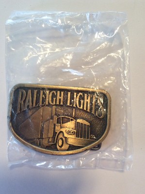 NEW Old Stock Raleigh Lights Metal Belt Buckles Bronze Color 3-1/2 X 2-1/4