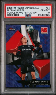 Florian Wirtz Finest Rookie /250 Purple PSA 10
