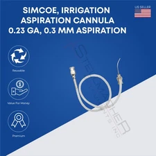 Simcoe Irrigation Aspiration Cannula 23ga 0.3mm  Stainless Steel Ophthalmic Tool