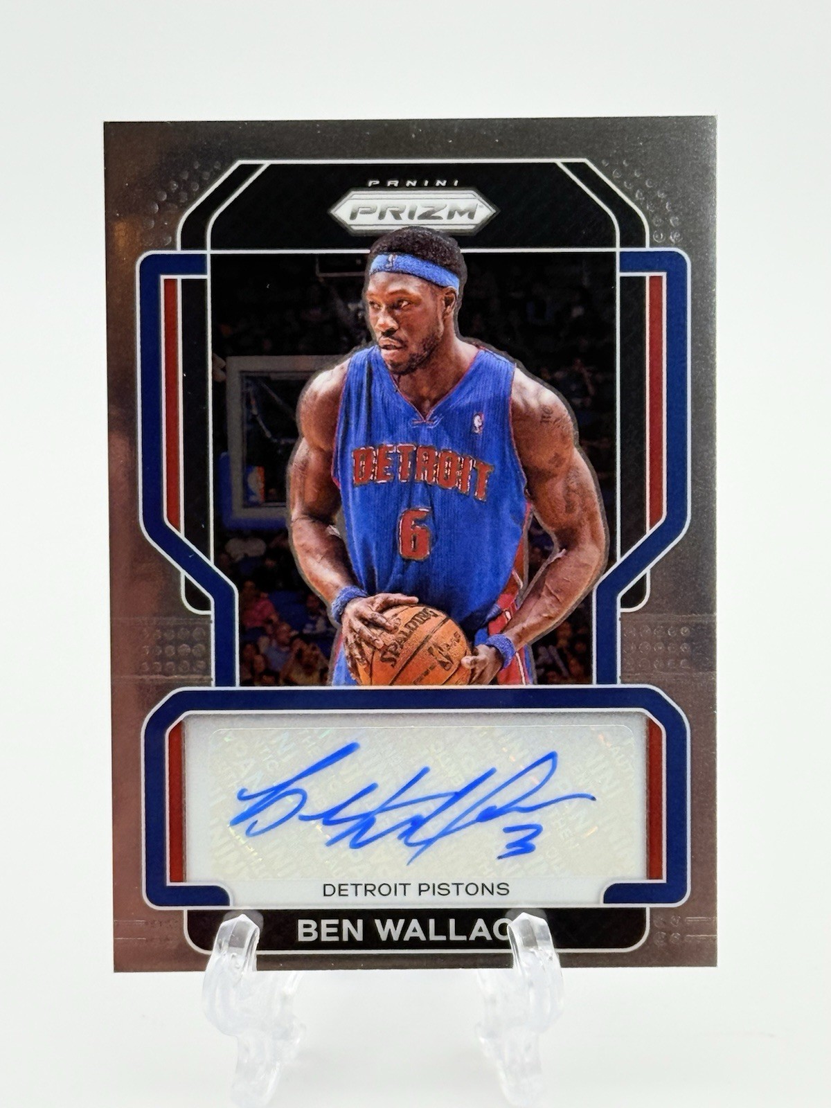 2021-22 Panini Prizm Ben Wallace Signatures Auto Detroit Pistons HOF #SG-BWL