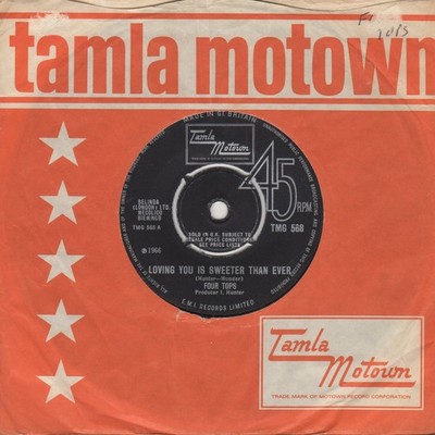 Four Tops Loving You Is Sweeter Tamla Motown Tmg 568 Soul Northern Motown