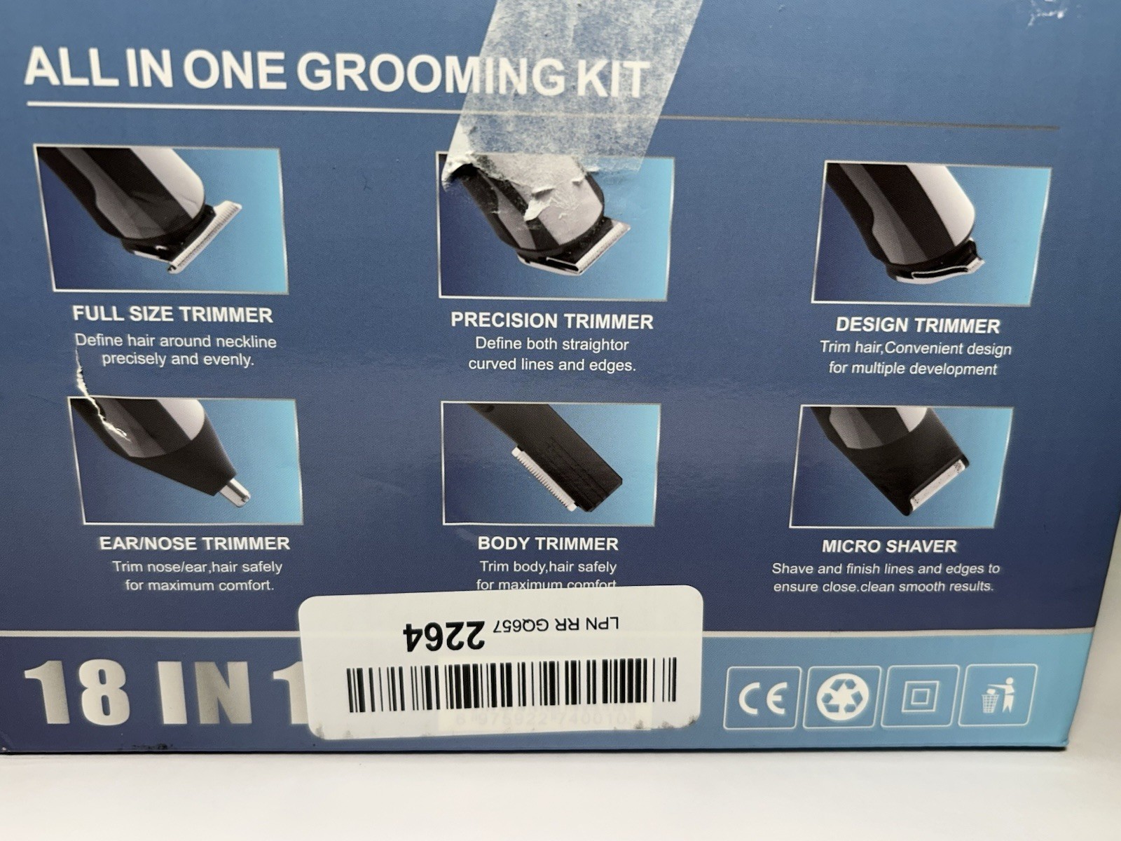 Brightup Beard 18 In 1 Trimmer Cordless Hair Clippers Rechargeable Waterproof