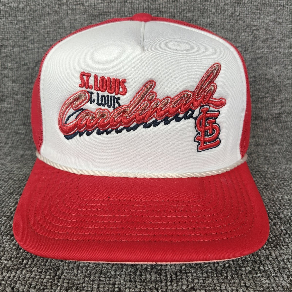 Mitchell & Ness St. Louis Cardinals Red White Trucker Snapback Hat