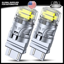2X 3157 LED Bulb White For Reverse Tail Brake DRL Signal Light Anti Hyper Flash