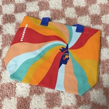 Starbucks 2020 Pride Limited Edition Reusable Rainbow Siren Canvas Tote Bag NWT