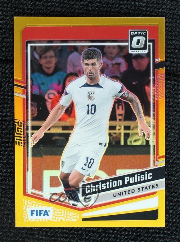 2023-24 Panini Donruss FIFA Optic Gold Prizm 10/10 Christian Pulisic #59 12wc