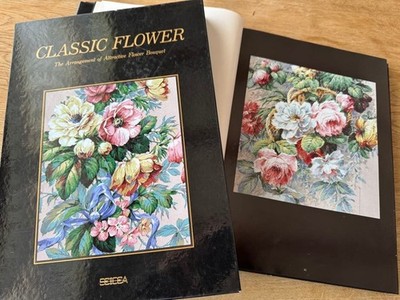 Classic Flower Art Book Flower Design Hand-drawn Dyeing Near Mint Condition
