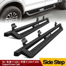 Ford Truck Steps Running Boards for 17-26 F-250 F-350 Super Duty Crew Cab 4" Drop Side Step Bars