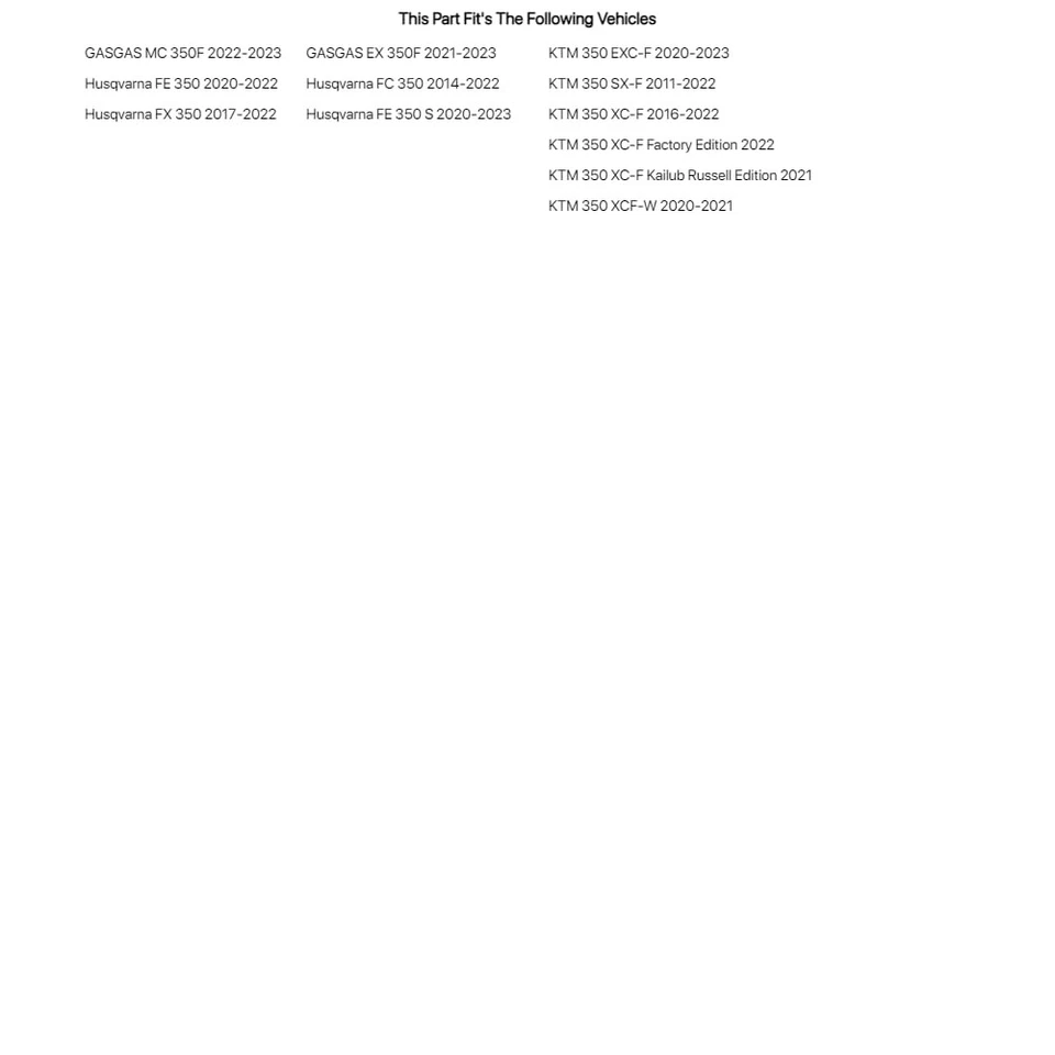 Kit de pistón Wiseco estándar (88 mm) para HUSQVARNA FC 350 2014-2022 Foto 2 de 3