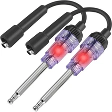 2PCS Inline Spark Plug Tester, Straight Boot Engine Ignition Tester Light, Small