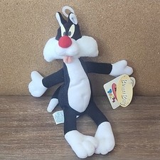 1997 Sylvester The Cat Looney Tunes Bean Bag Warner Bros Applause w/tags Vintage