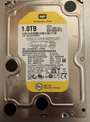 LOT OF 2 Western Digital 1TB WD1003FBYX 3.5'' 7200RPM SATA Hard Drive US SELLER