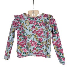 RuffleButts Princess Seam Ruffle Floral Rash Guard UPF50 Swimsuit 3T