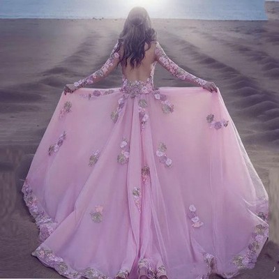 green emerald velvet dress Lace Blush Pink Tulle Wedding Dress with Illusion Neckline  loveangeldress