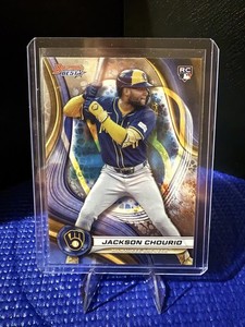 2024 Bowman's Best Jackson Chourio Rookie Card Base Brewers #38