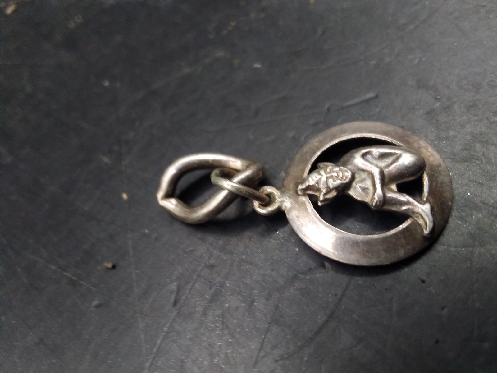 Vintage Silver Pendant Cornish Pixie Lincoln Imp … - image 2