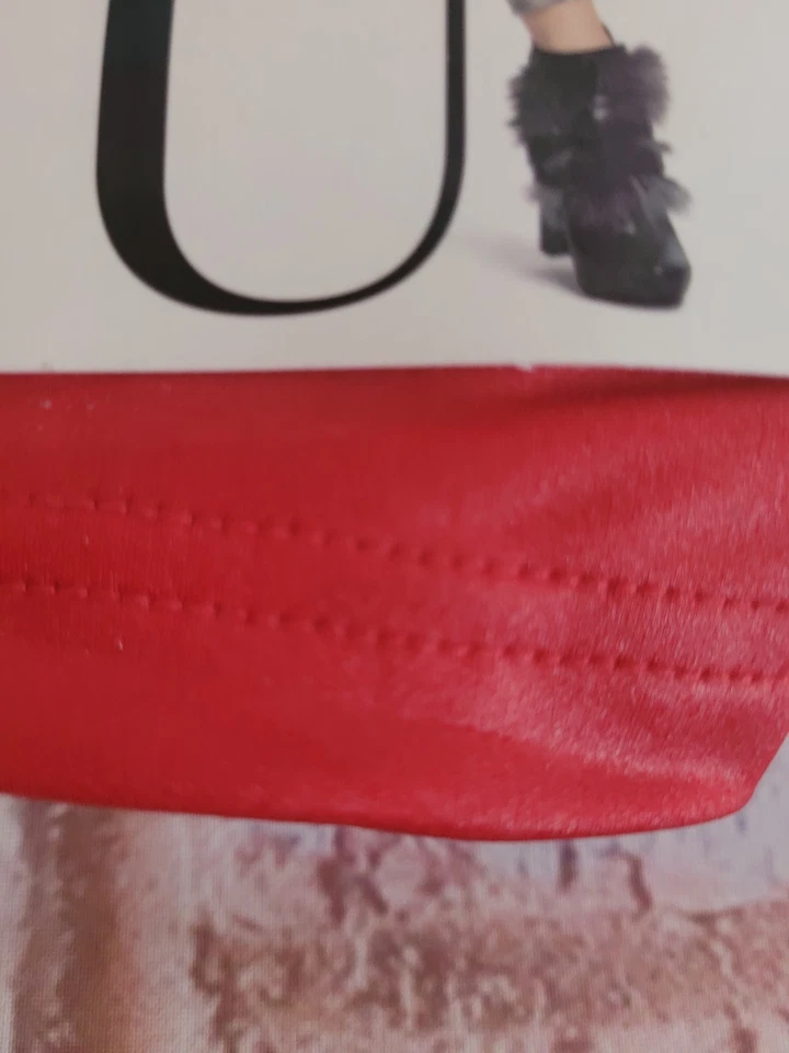 NUEVO CON ETIQUETAS Leggings para mujer Tono desgastado metálico rojo talla mediana 8 10 #2021 Foto 2 de 4