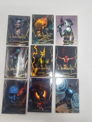 2022 Marvel Masterpieces GOLD FOIL SIGNATURE Komplettsatz 81 Karten Tier 1 2 3