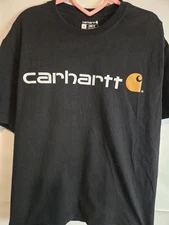 Carhartt T-shirt Sz Sm Black Loose Fit Short Sleeve Crew Neck Outdoor Workwear