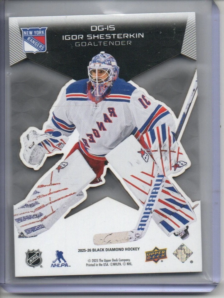 2025-26 UD Black Diamond Gallery Igor Shesterkin Rangers DG-IS - Image 2 of 2
