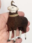 Old Black German Wooly Sheep / Ram For Christmas Putz Village — photo 7