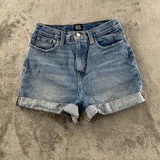 BDG Urban Outfitters Mom High-Rise Denim Shorts Womens 27 Blue Jean Cuffed Hem