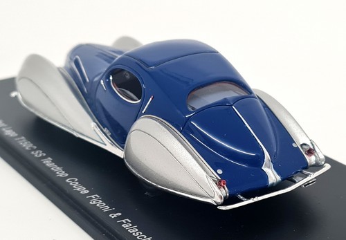 Spark 1/43 Talbot Lago T150C SS Teardrop Coupe Figoni & Falaschi 1937 Blue - Picture 6 of 9