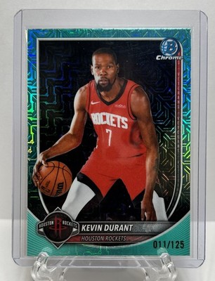 2025-26 Bowman Kevin Durant #BCP-125 Aqua Mojo Refractor 11/125