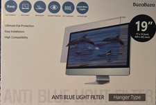 BozaBoza Easy OnOff Privacy Filter 19  Anti Blue Light/Glare/Scratch Hanger Type