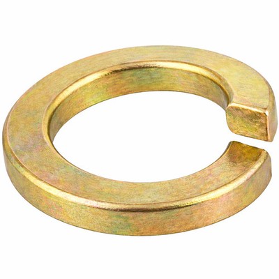 BULK BOX! 1'' Regular Split Lock Washers Alloy Thru-Hardened Zinc-Yellow 500pcs