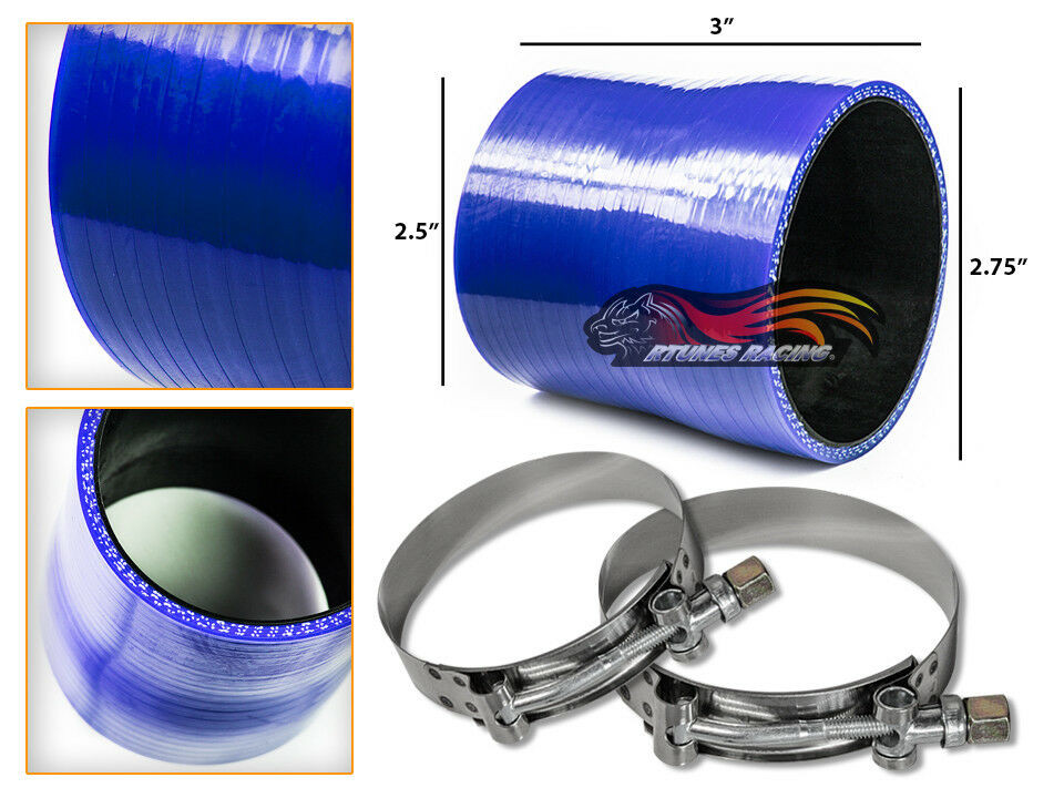 BLUE Silicone Reducer Coupler Hose 2.75