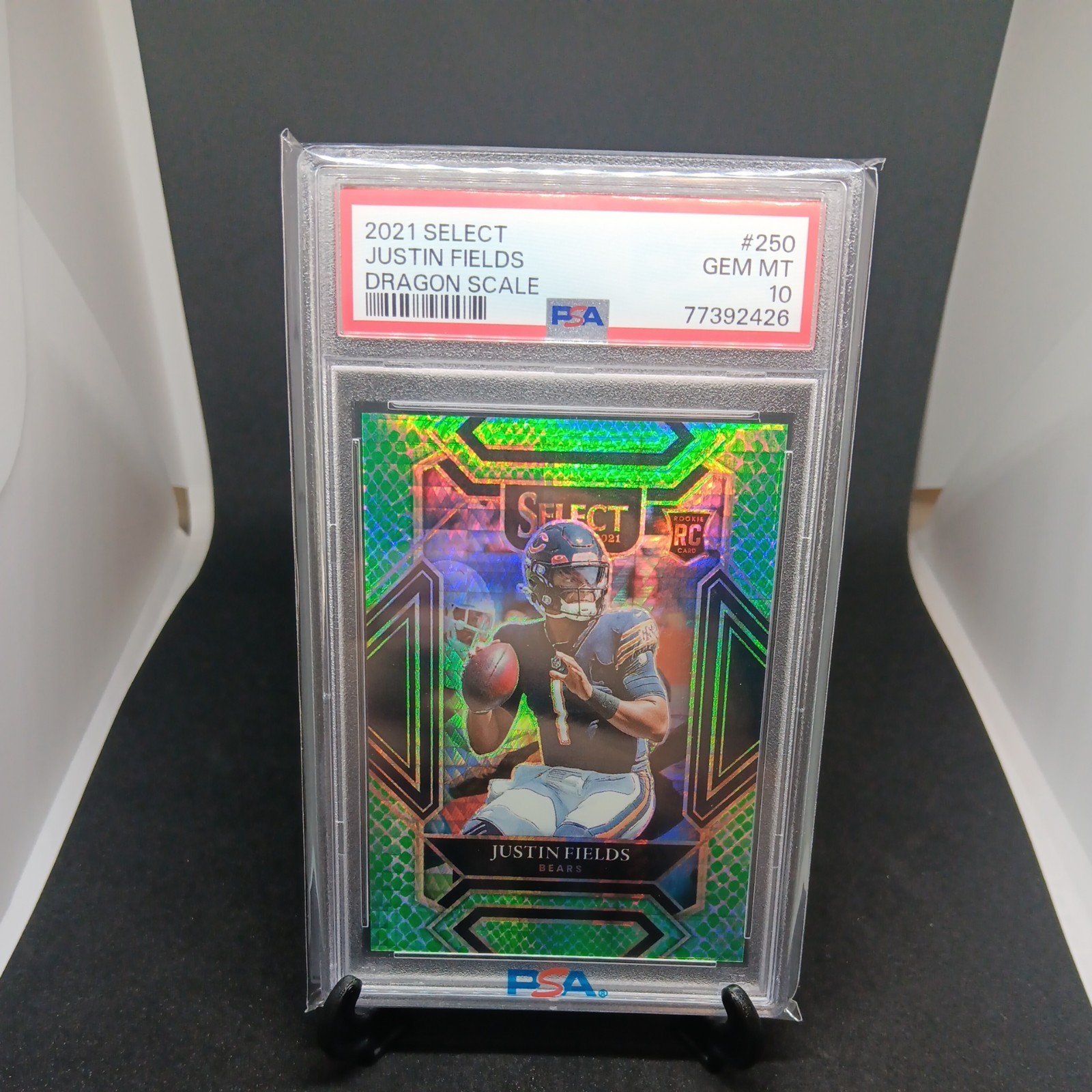 Justin Fields Panini Select #250 Dragon Scale