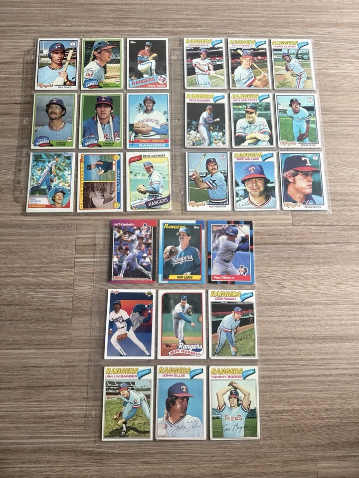 Texas Rangers Baseball Card Lot – Buddy Bell, Fergie Jenkins, Al Oliver, Ruben - Image 4 of 4