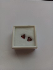 Set Of 2 Loose Trillion Cut Genuine Natural Garnet Stone Red Birthstone 1.9ct