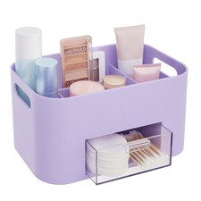 Bliss Lilac Purple Makeup Organizer for Countertop, Divided Bathroom Organize...