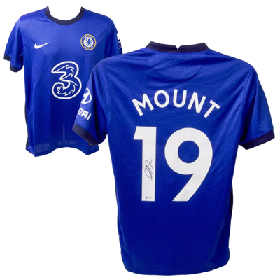 Chelsea FC ホーム　ユニフォーム メイソンマウント19 Mason Mount Signed Chelsea FC Home Soccer Jersey #19 with Beckett