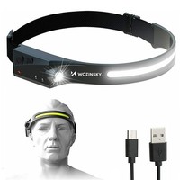Sensor LED Stirnlampe Kopflampe 5 Modi Wiederaufladbar Scheinwerfer Superhell