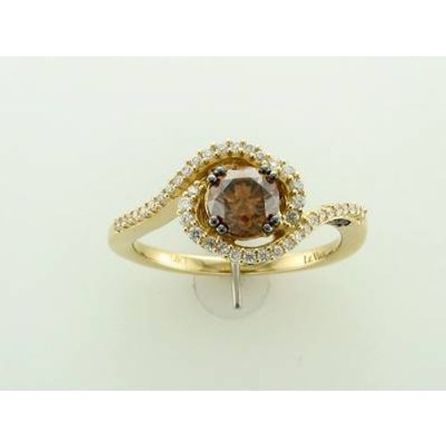 LeVian 14K Yellow Gold Chocolate Dimaond 1.14 cts cocktail Ring Size 6.5