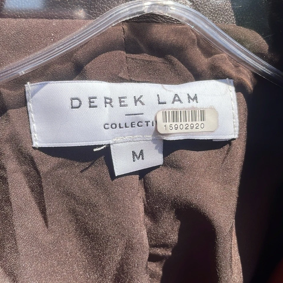 Gabardina Derek Lam imitación cuero mediana marrón naranja Foto 4 de 4