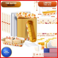 Tioncy 100 Pcs Mini Loaf Pans Lids Spoons, Maple BOO-Tioncy-7245