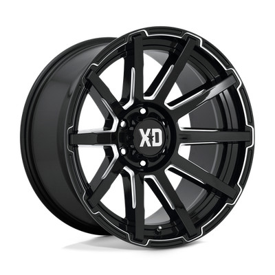 20x10 XD XD847 OUTBREAK Gloss Black Milled Wheel 5x5.5 (-18mm)