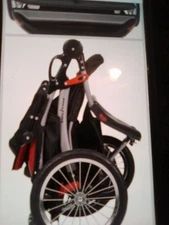 Convenient 2-Seat Jogging Stroller with Quick-Fold Design - Perfect for Families