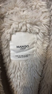 Mango Casual Olive Green Parka Jacket with Faux Fur Lining