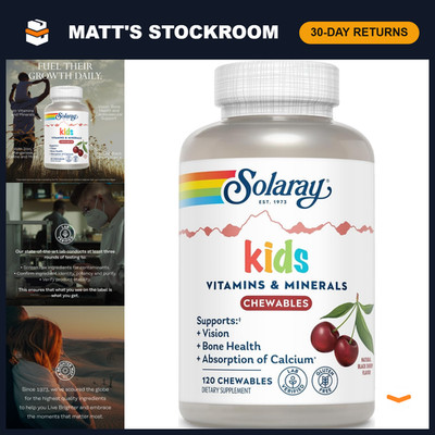 Children's Complete Vitamins & Minerals Chews - Black Cherry Flavor, 120 Count